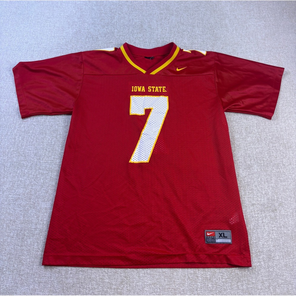 Nike Iowa State Cyclones Youth XL Football Jersey Red Number 7 Mesh NCAA Kids